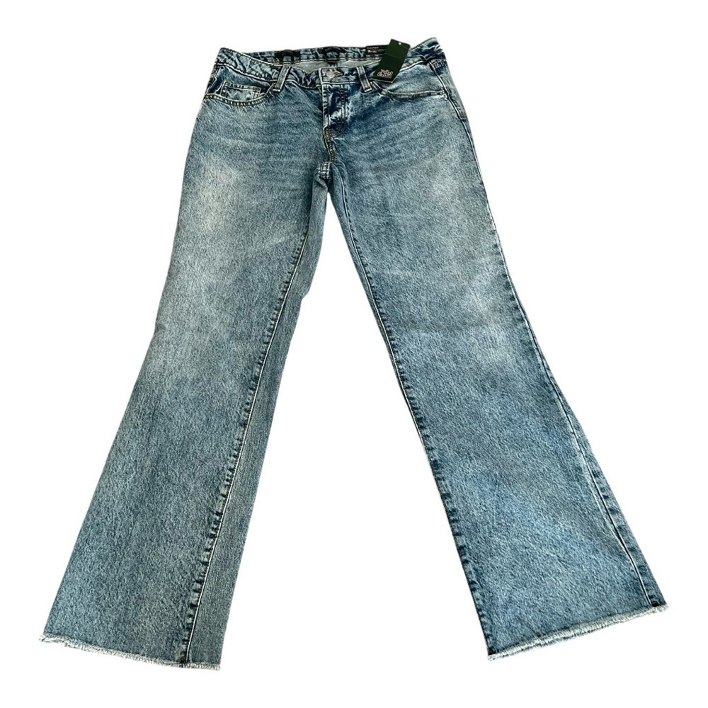 🌸2/$20 NWT Wild Fable Easy Rigid Light Wash- Raw Hem Jeans Size 8